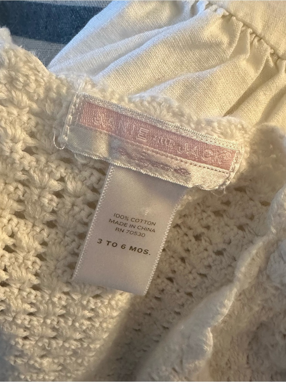 Janie and Jack Cream Dress Crochet Cardigan - Picture 6 of 6